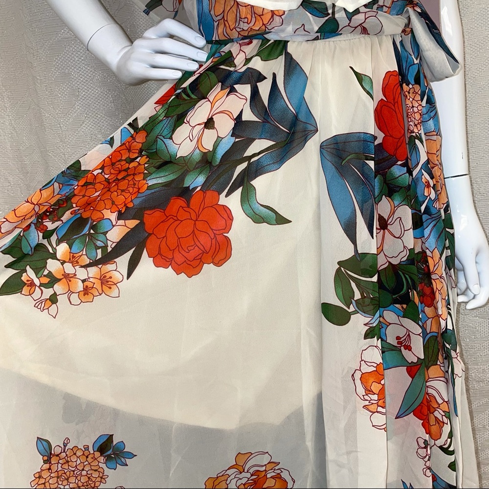Une Ame Dress Floral Pattern Long - Picture 12 of 14